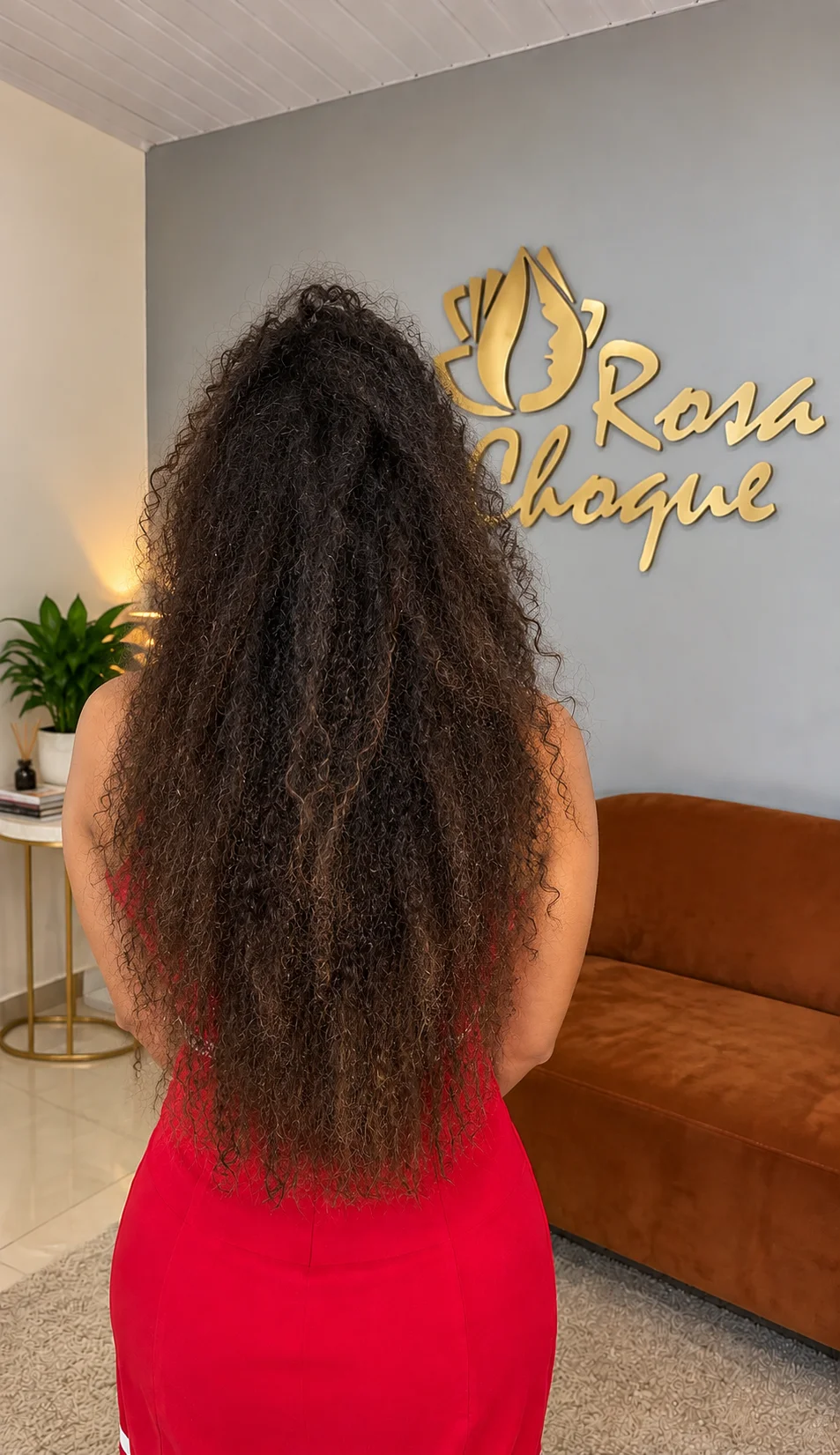 Antes - cabelo antes do procedimento